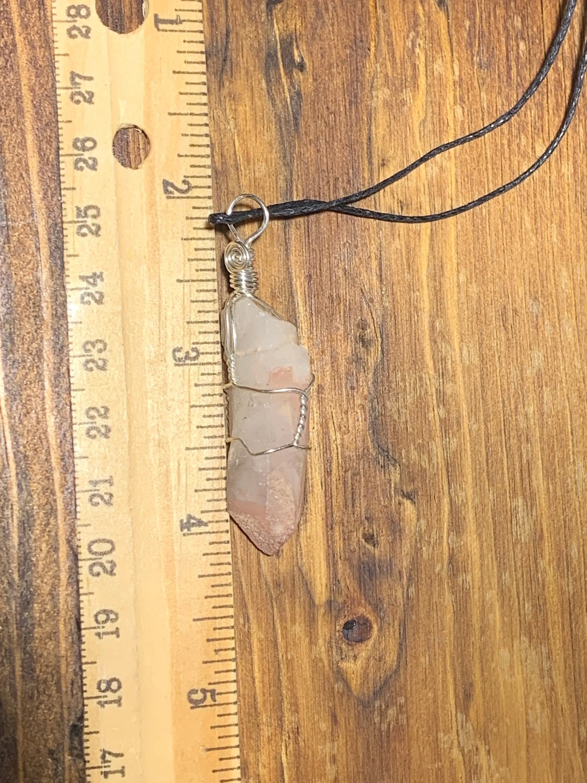 Lithium Quartz Wire Wrapped Necklace    HOT-0300 Shop Wholesale Crystals