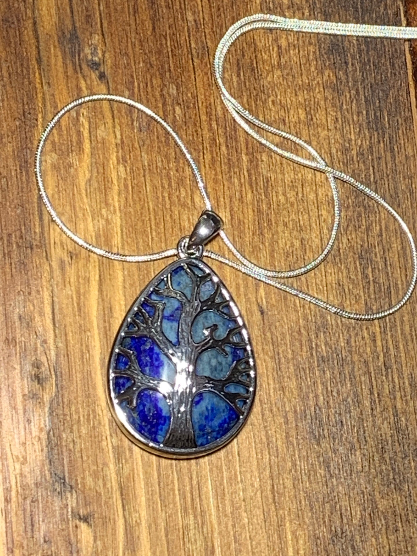 Lapis Lazuli Tree of Life Necklace             NCK-0248