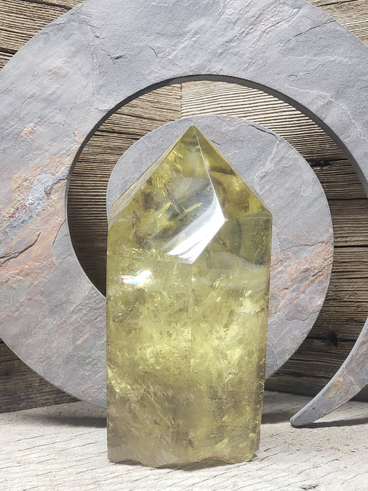 Citrine Crystal, Large, Natural Beautiful, (Approx 5 3/4" long) One Crystal, polished, for Crystal Grid CRY-0125