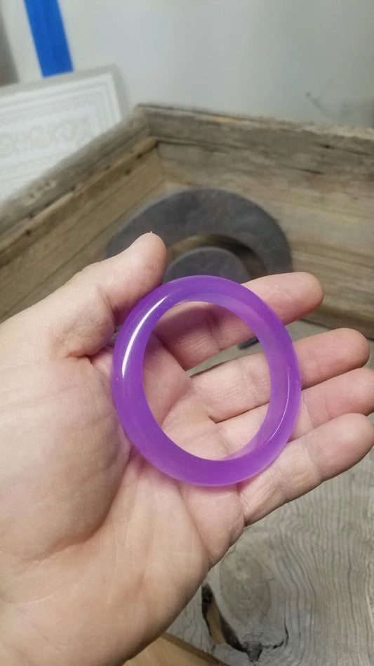 Lavender Jade Polished Crystal Bangle Bracelet 60 mm BRC-0031 Shop Wholesale Crystals