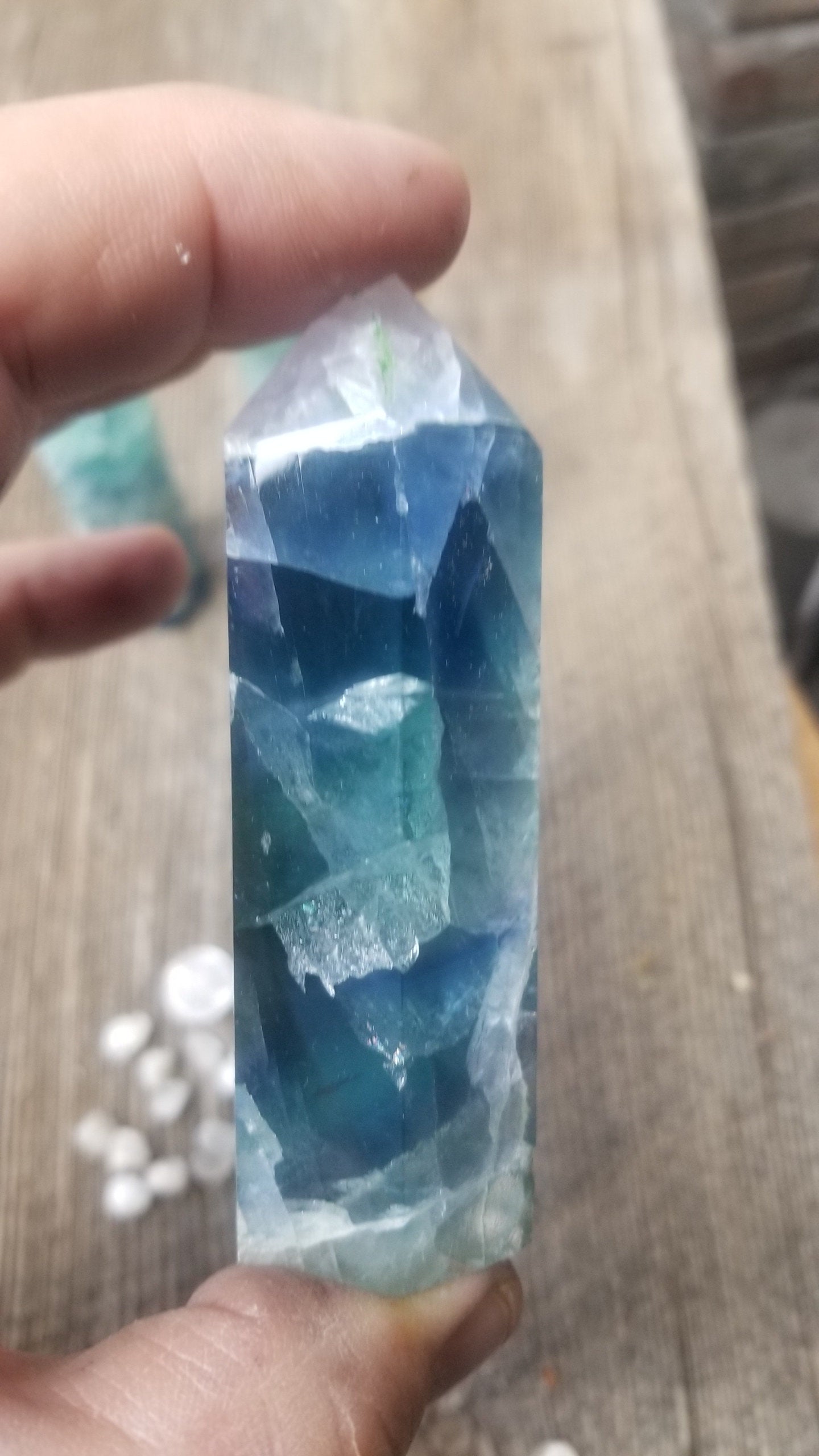 Fluorite Obelisk, Large, Beautiful, Grid Making BIN-0240