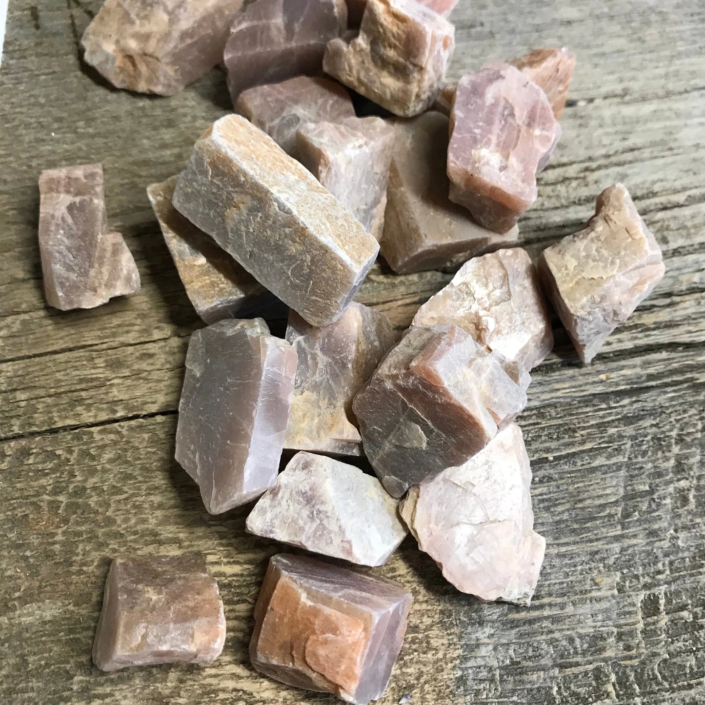 Raw Peach Moonstone, One Crystal (Approx 1 1/2"), Peach Stones, Supply for Crystal Grid or Crafts 0123 Shop Wholesale Crystals