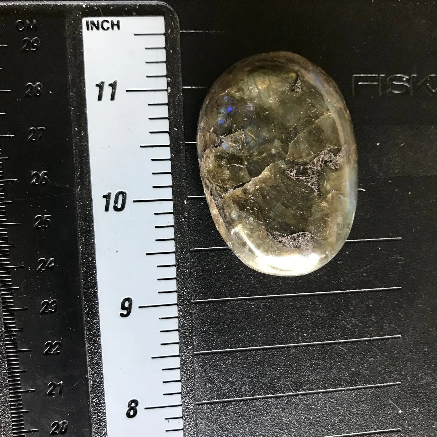 Small Labradorite Palm Stone, 2" x 1 2/5" Iridescent Stone for Crystal Grid or Craft Supply PLM-078 Shop Wholesale Crystals