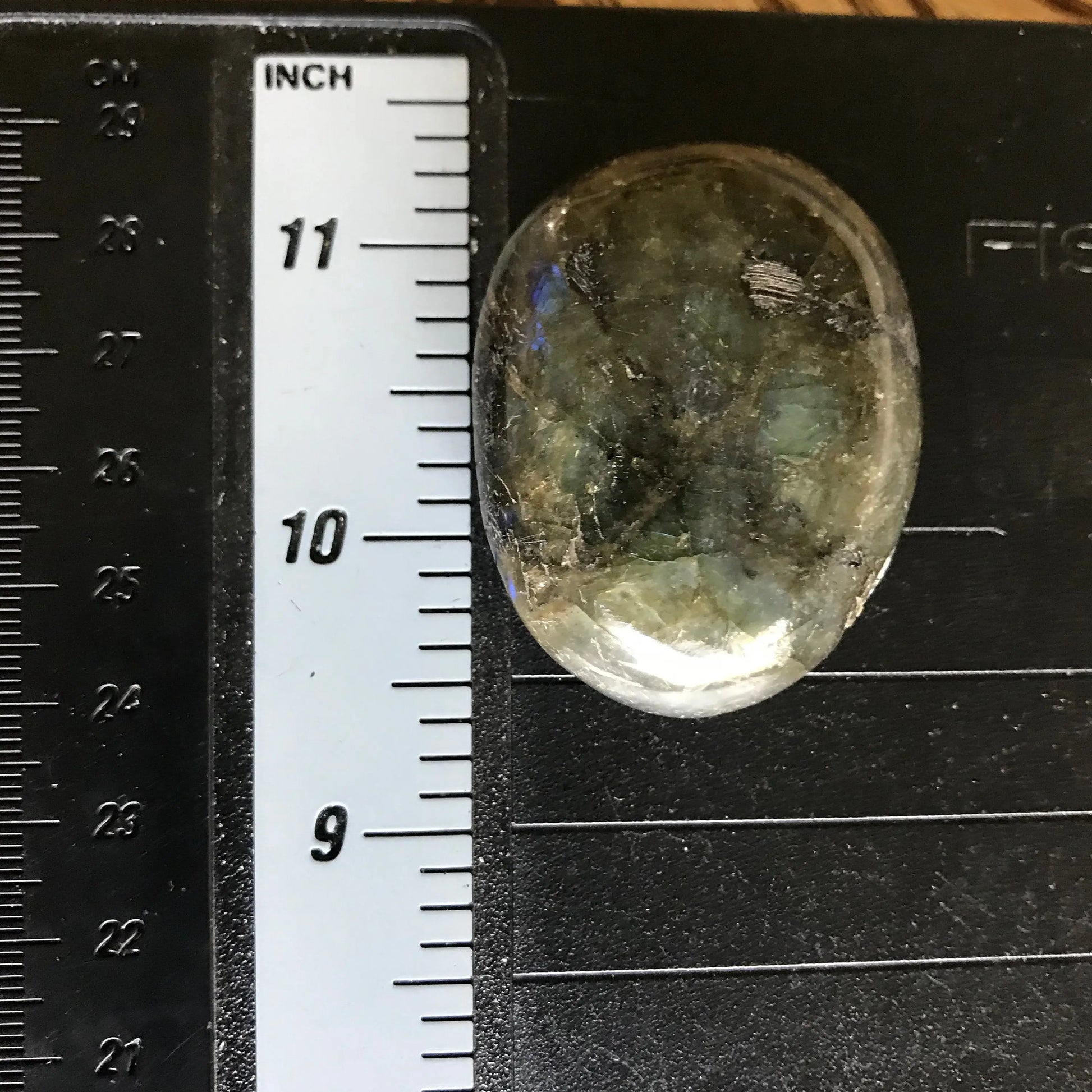 Small Labradorite Palm Stone, 1 4/5" x 1 2/5" Iridescent Stone for Crystal Grid or Craft Supply PLM-074 Shop Wholesale Crystals