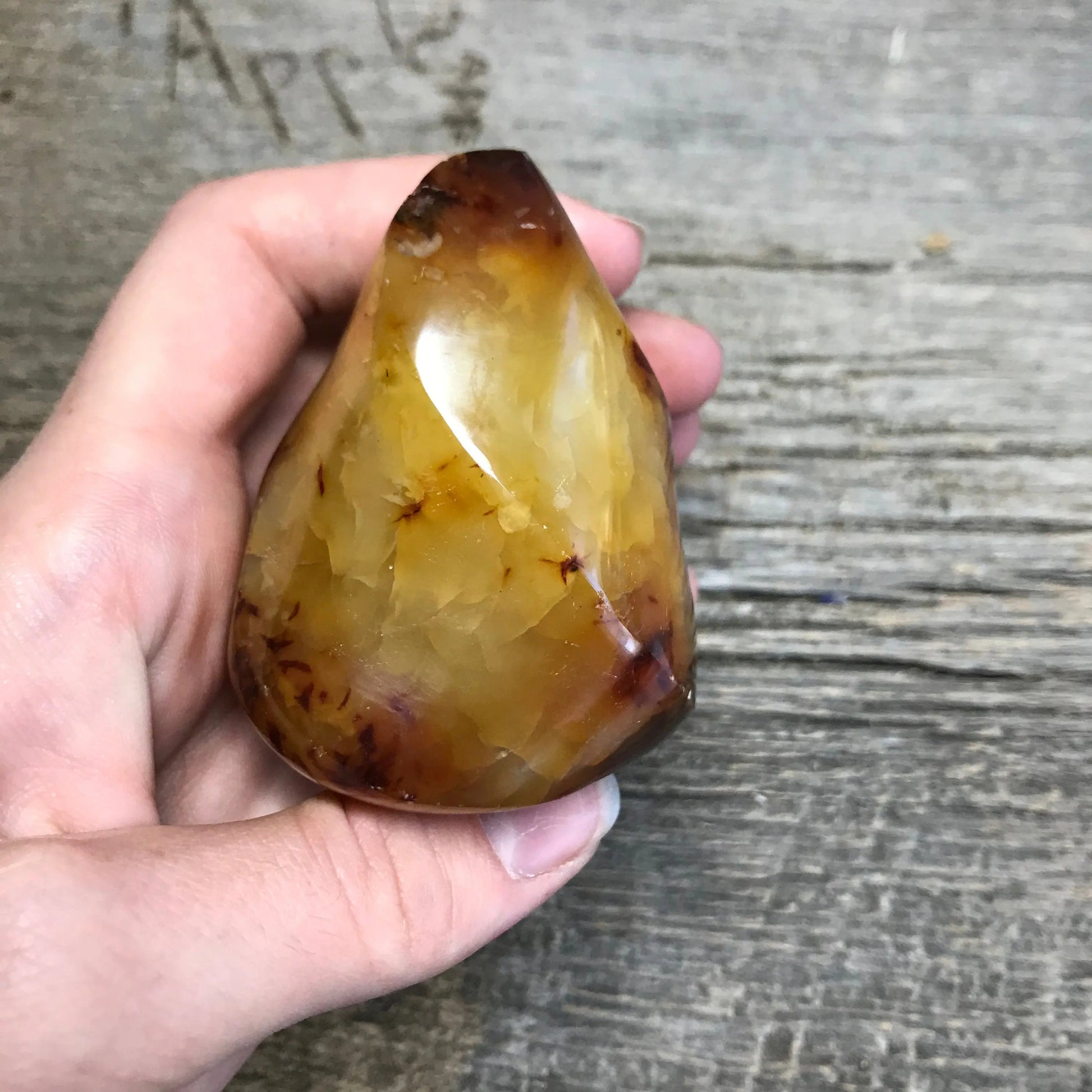 Carnelian Flame (2 1/2" x 2 1/2") Carved Stone, Supply for Crystal Grid, Home Decor or Fairy Garden Shop Wholesale Crystals