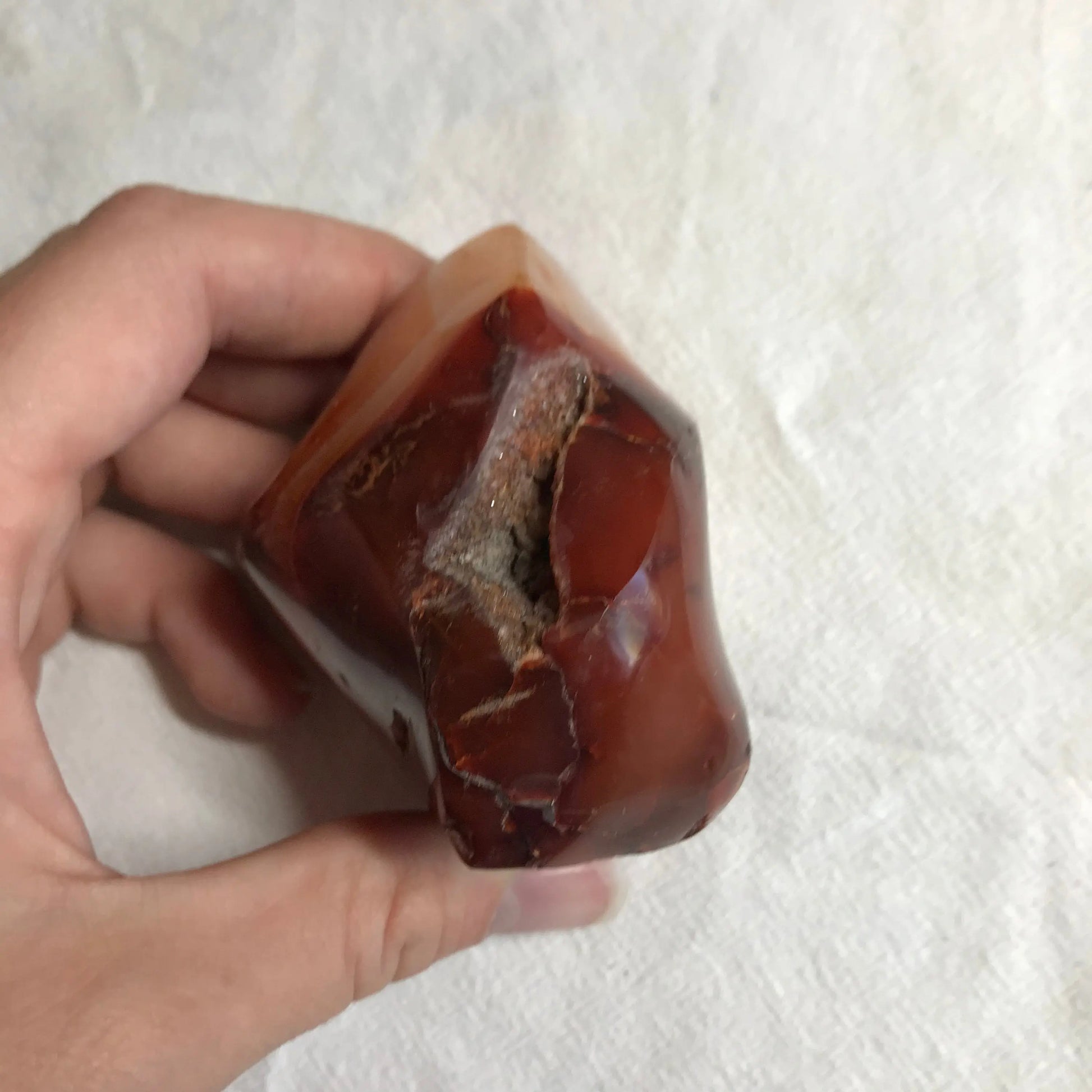 Carnelian Flame (2 1/2" x 2") Carved Stone, Supply for Crystal Grid, Home Decor or Fairy Garden Shop Wholesale Crystals