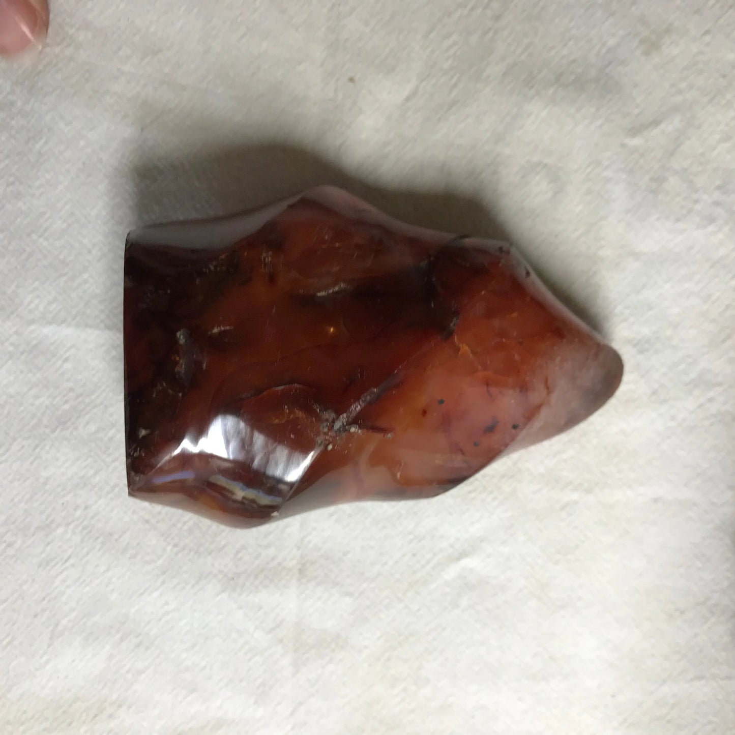 Carnelian Flame ( 4" x 2 35") Carved Stone, Supply for Crystal Grid, Home Decor or Fairy Garden Shop Wholesale Crystals