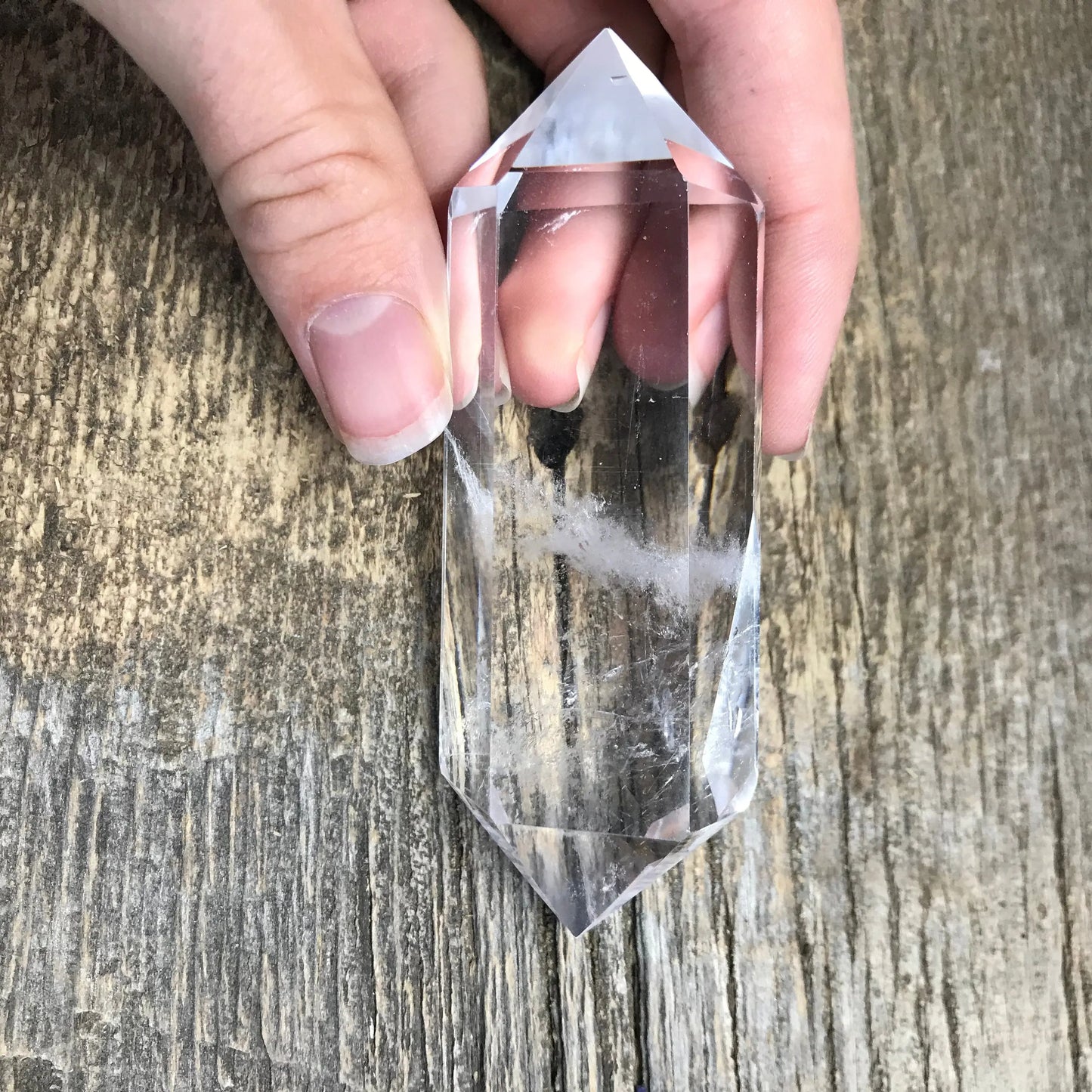 Quartz Crystal Wand,  3 3/5" x 1 1/3" Clear Quartz Crystal, Healing Stone for Crystal Grid or Crafts Shop Wholesale Crystals