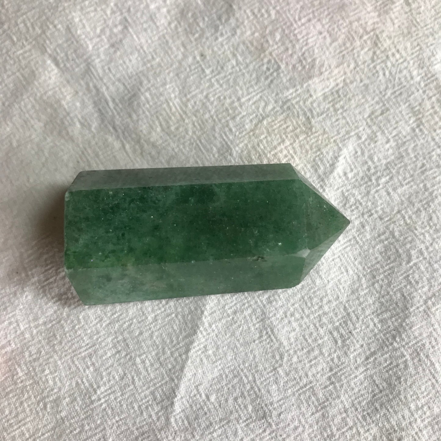 Green Quartz Obelisk, (Approx 2 2/5") Green Crystal Point, Supply for Crystal Grid, Home Decor or Crafts OBL-R-031