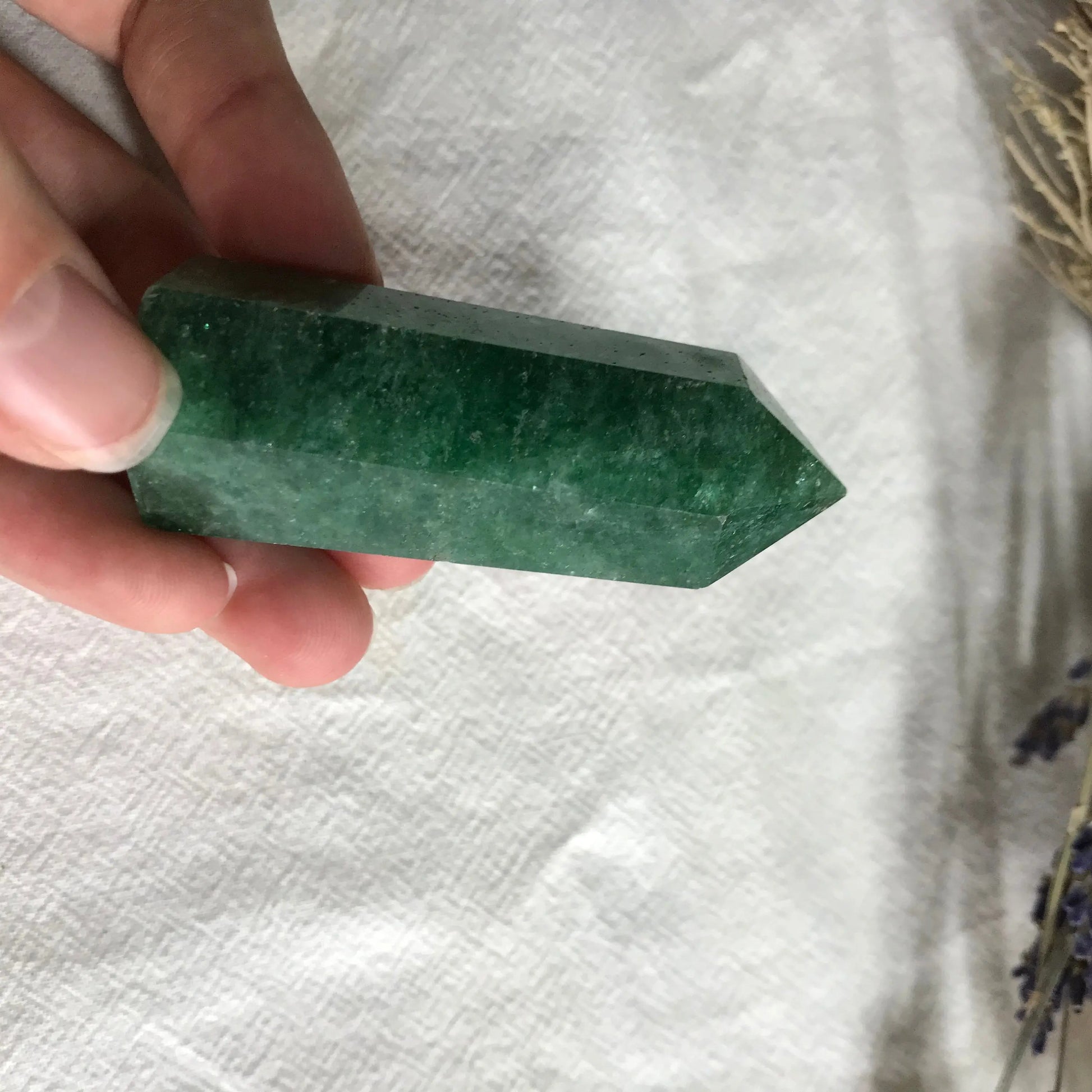 Green Quartz Obelisk, (Approx 2 1/2") Green Crystal Point, Supply for Crystal Grid, Home Decor or Crafts OBL-R-028 Shop Wholesale Crystals