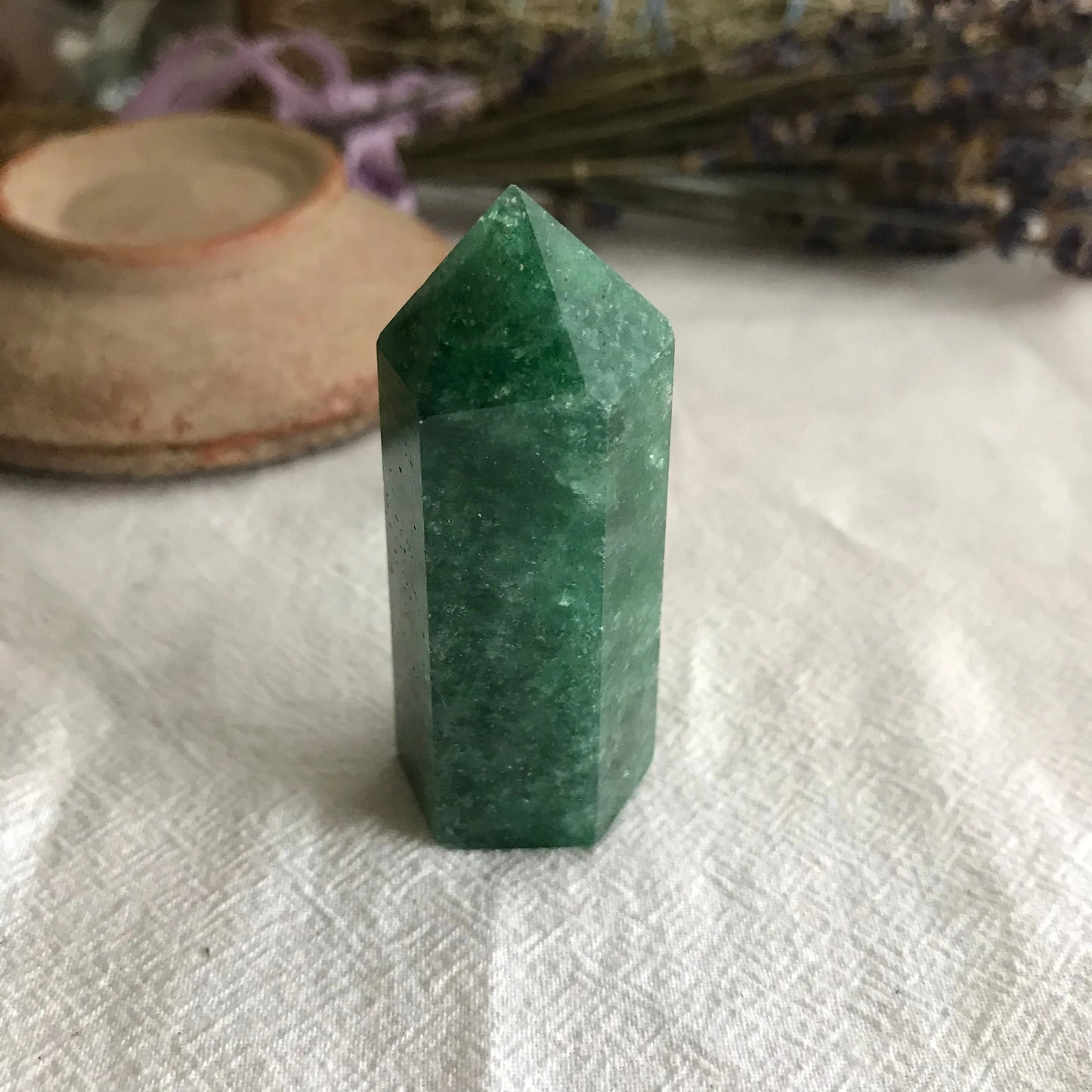 Green Quartz Obelisk, (Approx 2 1/2") Green Crystal Point, Supply for Crystal Grid, Home Decor or Crafts OBL-R-028 Shop Wholesale Crystals