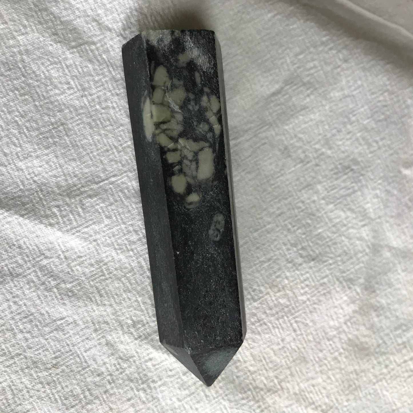 Chrysanthemum Stone Obelisk, (Approx 3 2/5") Chrysanthemum Point, Supply for Crystal Grid, Home Decor or Crafts