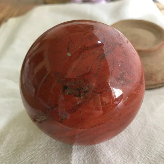 Red Jasper Sphere, (Approx 2 3/4") Stone , Crystal Ball, Supply for Crystal Grid, Stone of Protection Shop Wholesale Crystals