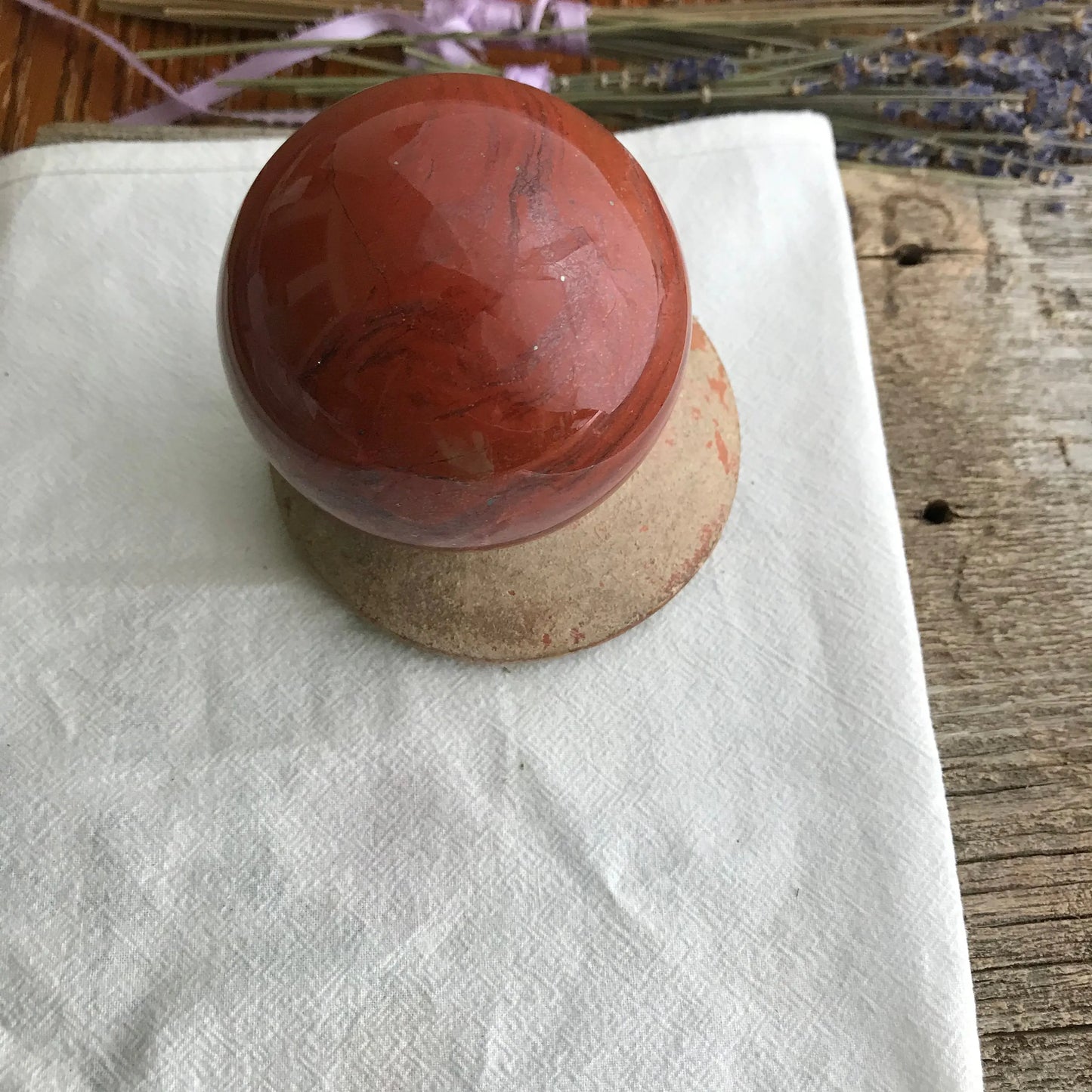 Red Jasper Sphere, (Approx 2 3/4") Stone , Crystal Ball, Supply for Crystal Grid, Stone of Protection Shop Wholesale Crystals