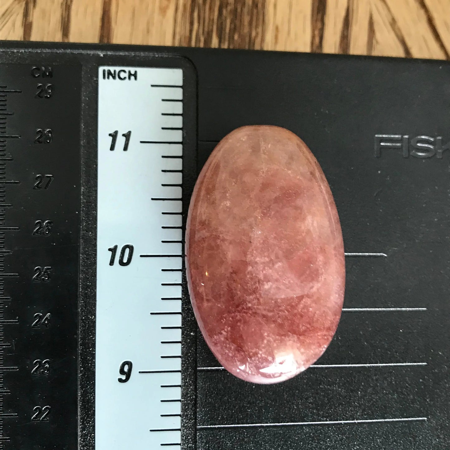 Strawberry Quartz Palm Stone, 2" x 1 1/4" Stone to Amplify Feelings of Love, Generosity, Crystal Grid or Craft Supply PLM-028 Shop Wholesale Crystals