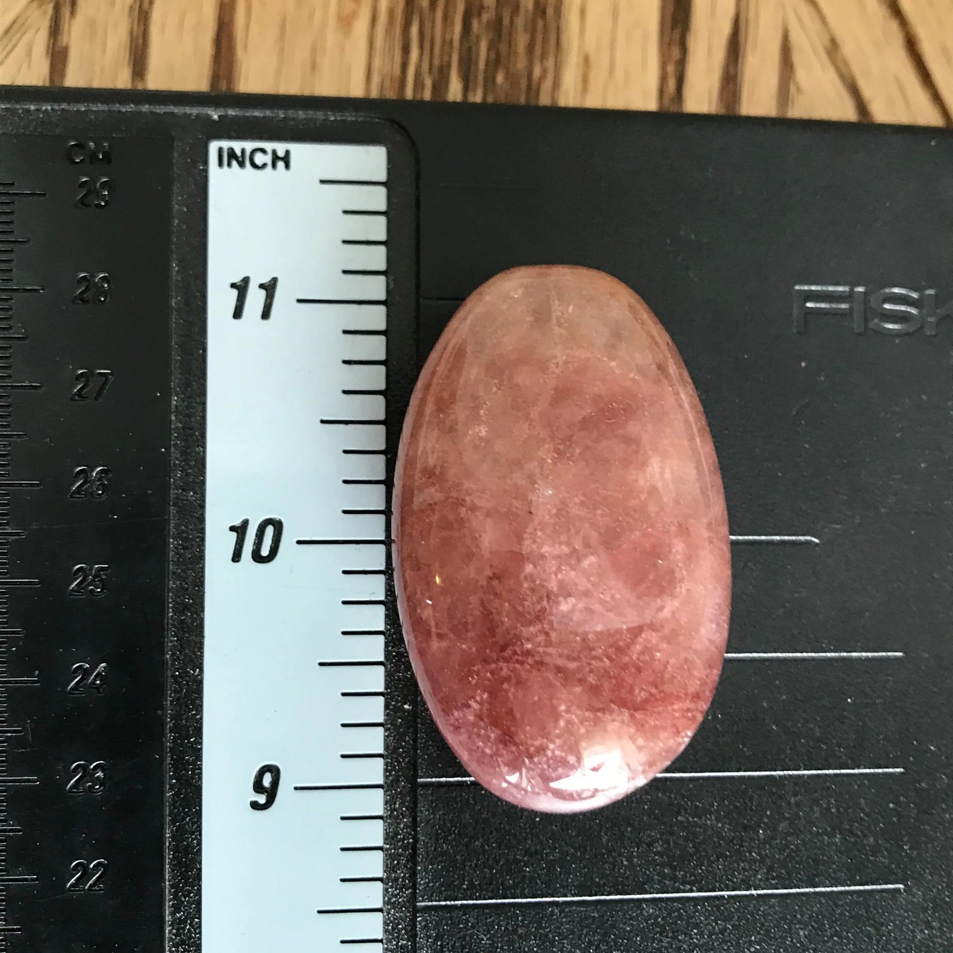 Strawberry Quartz Palm Stone, 2" x 1 1/4" Stone to Amplify Feelings of Love, Generosity, Crystal Grid or Craft Supply PLM-028 Shop Wholesale Crystals