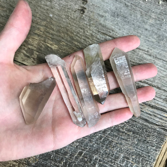 Natural Smokey Lemurian Seed Crystal, (Approx 2 1/3") One Crystal Point, Quartz Rough, for Crystal Grid Making