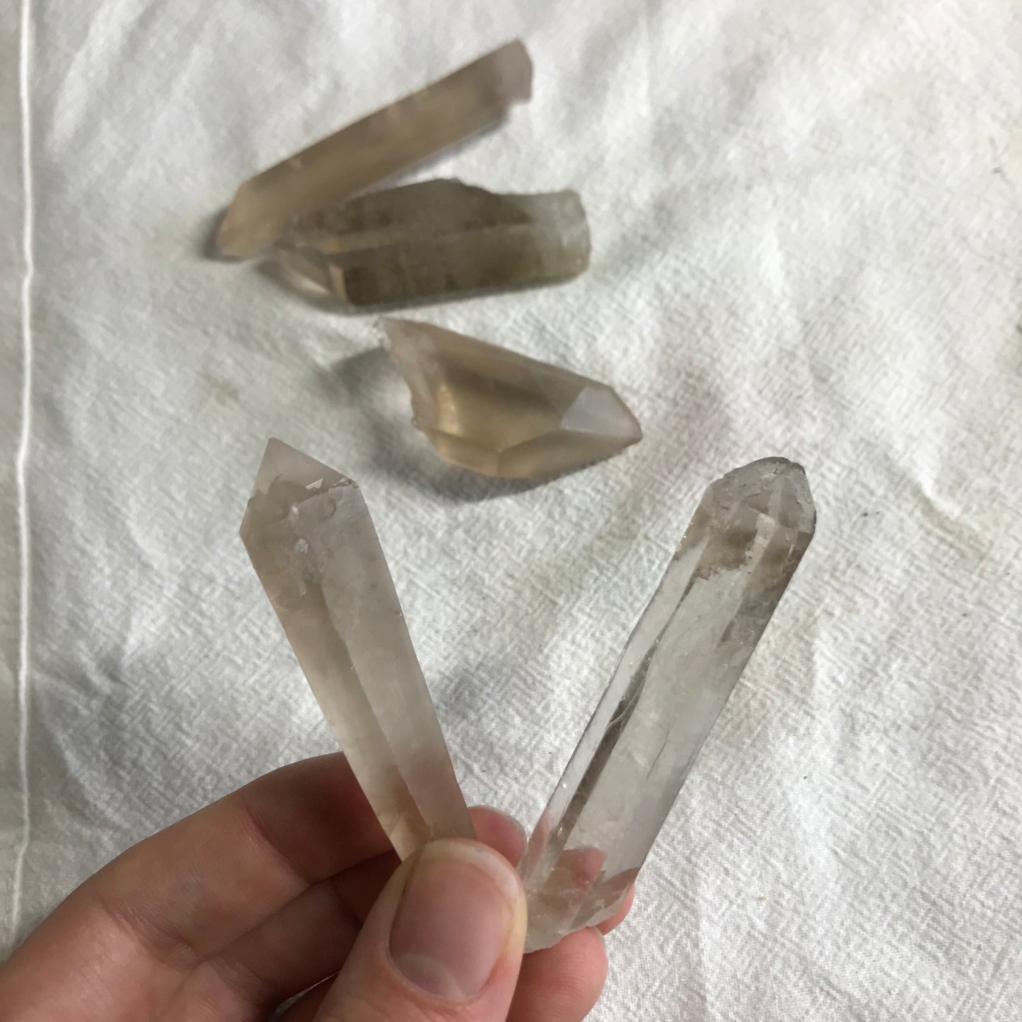 Natural Smokey Lemurian Seed Crystal, (Approx 2 1/3") One Crystal Point, Quartz Rough, for Crystal Grid Making