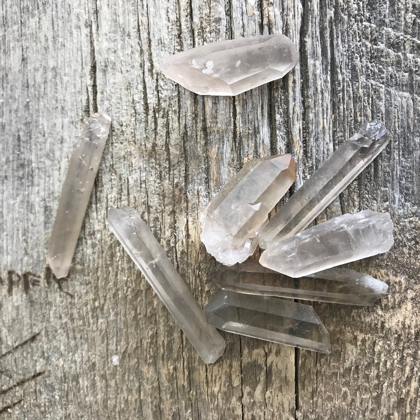 Natural Smokey Lemurian Seed Crystal , (Approx 1 3/4" long) One Crystal Point, Quartz Rough, for Crystal Grid Making or Wire Wrapping CRY-R-006