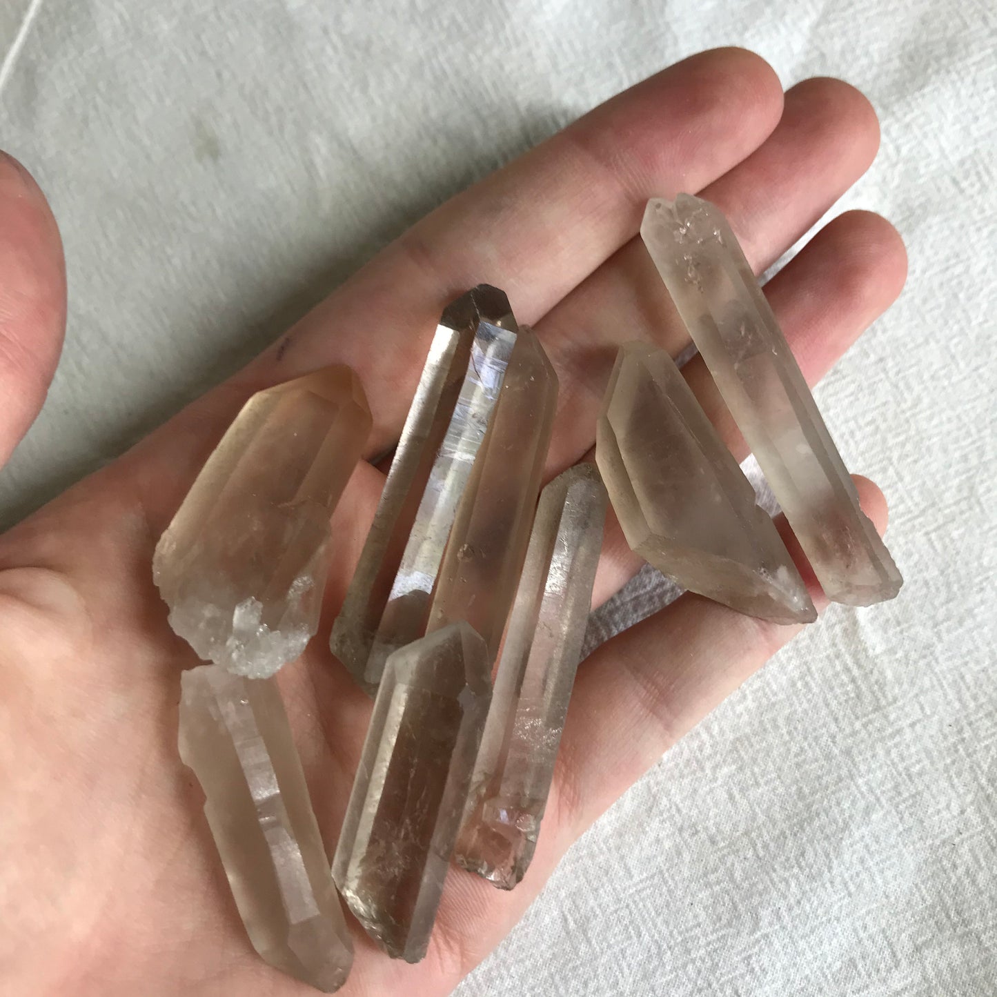 Natural Smokey Lemurian Seed Crystal , (Approx 1 3/4" long) One Crystal Point, Quartz Rough, for Crystal Grid Making or Wire Wrapping CRY-R-006