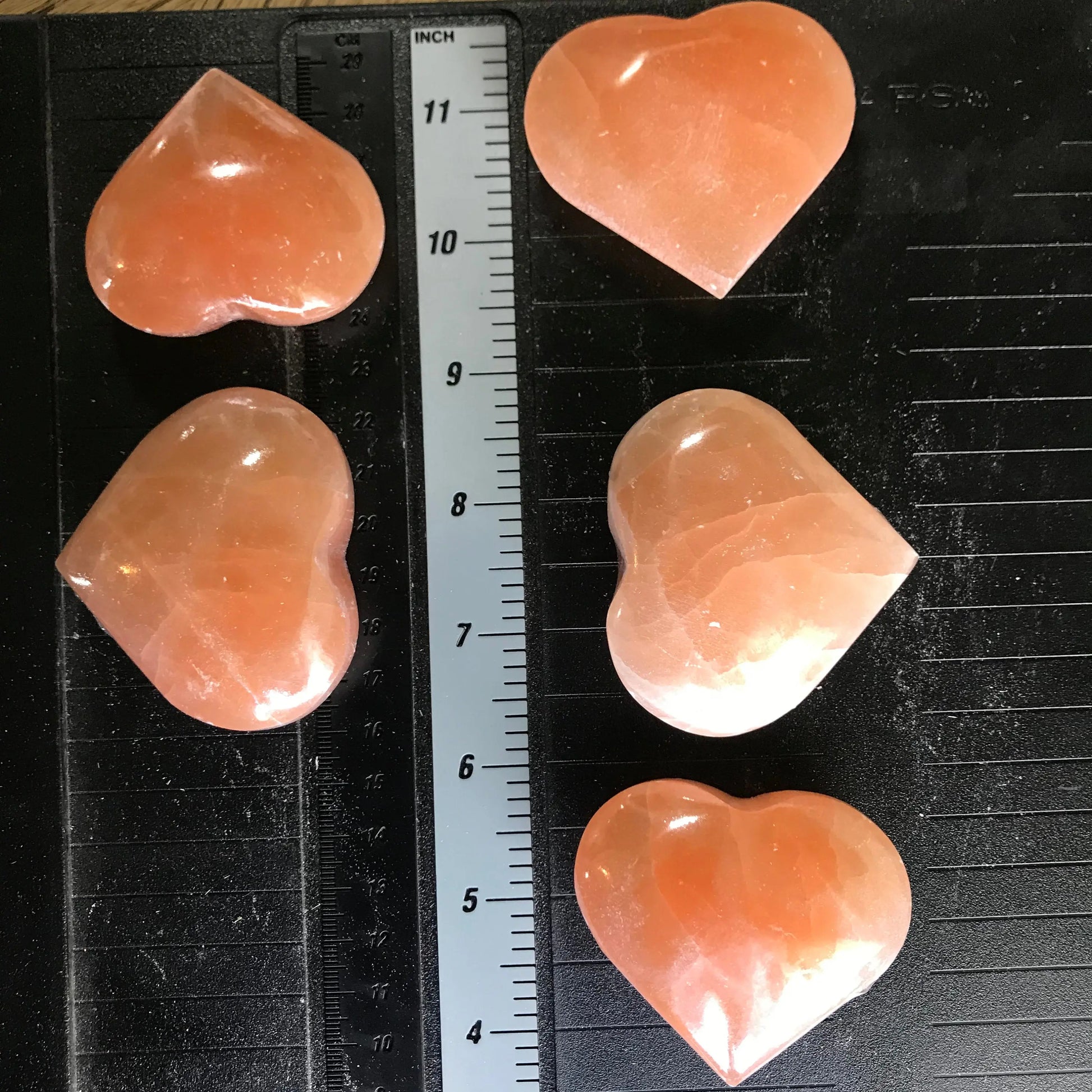 Pink Selenite Heart,  (Approx 2 1/3") for Crown Chakra, Crystal Heart, Supply for Crystal Grid, for Cleansing BIN-0568 Shop Wholesale Crystals