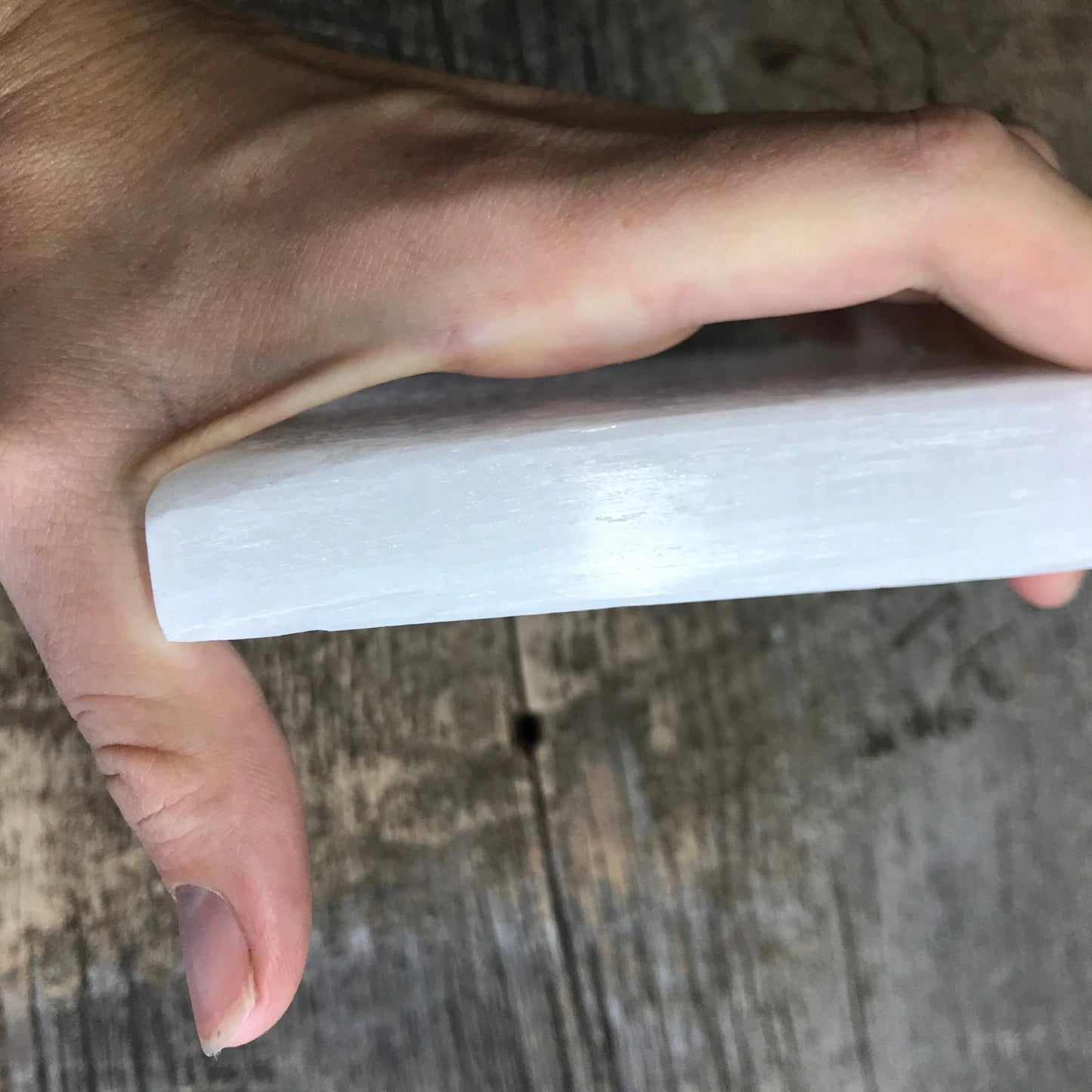 Selenite Carved Square Tile, Sacred Geometry (Near 4")  Crystal Charging Plate, Supply for Grid Shop Wholesale Crystals