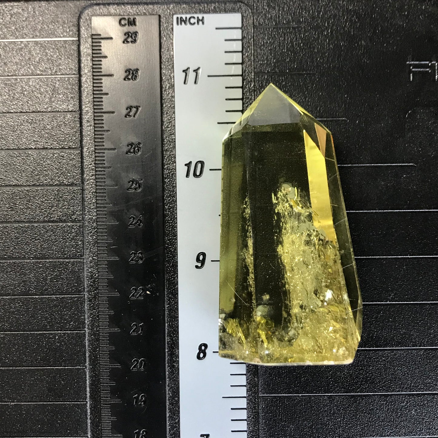 Large Yellow Citrine Obelisk, (Approx 2 4/5" x 1 1/2") Lemon Quartz Crystal, Healing Stone for Crystal Grid Making