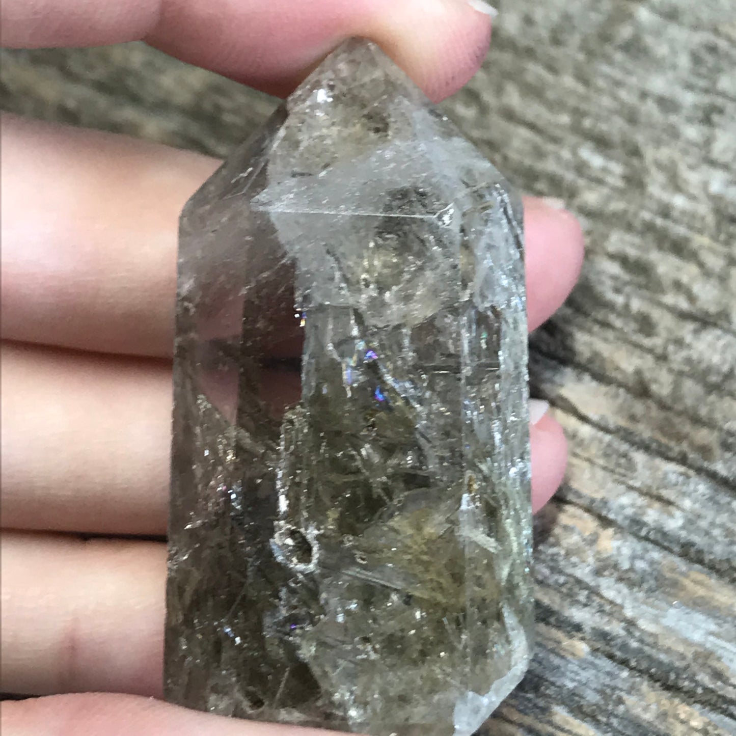 Phantom Quartz Obelisk, (Approx 1 4/5" x 1") Quartz Crystal, Healing Stone