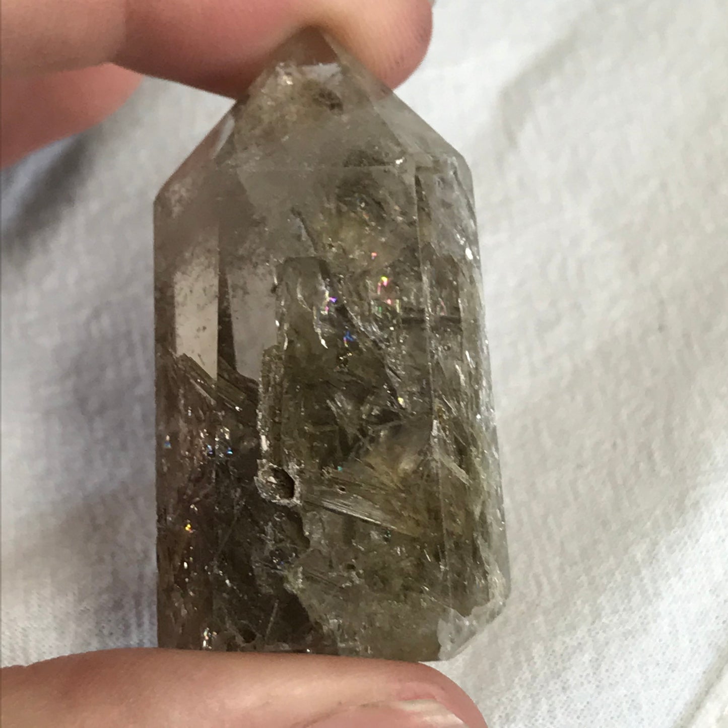 Phantom Quartz Obelisk, (Approx 1 4/5" x 1") Quartz Crystal, Healing Stone