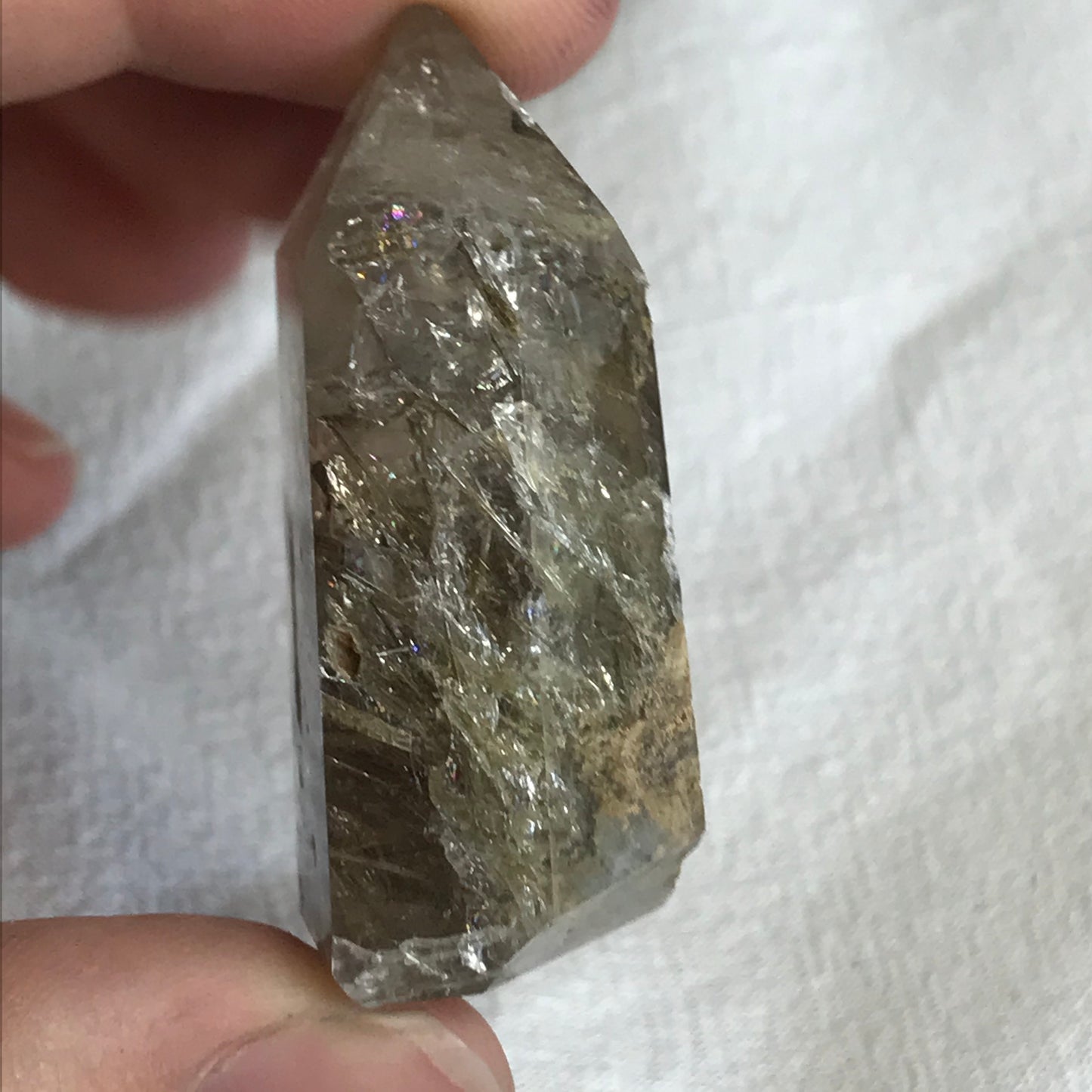 Phantom Quartz Obelisk, (Approx 1 4/5" x 1") Quartz Crystal, Healing Stone