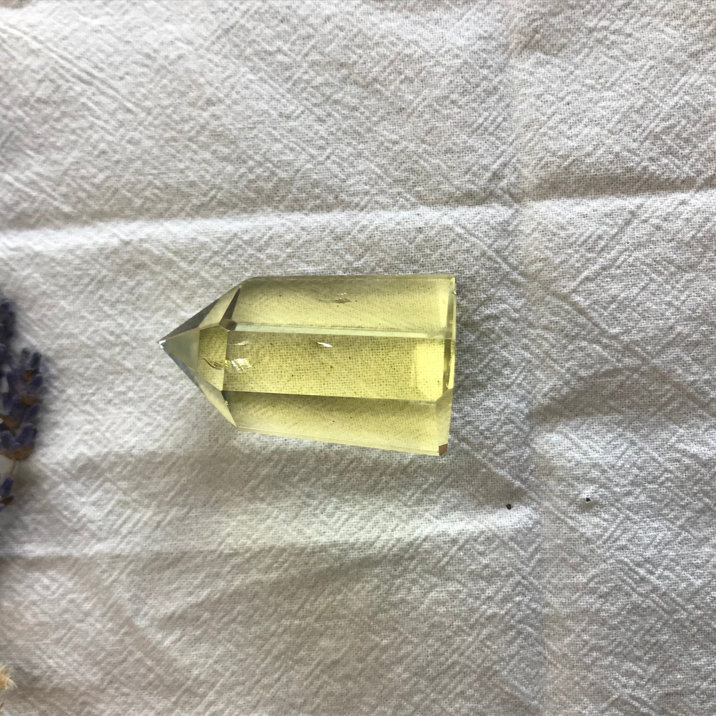 Yellow Citrine Obelisk, (Approx 1 5/8" x 1") Lemon Quartz Crystal, Healing Stone