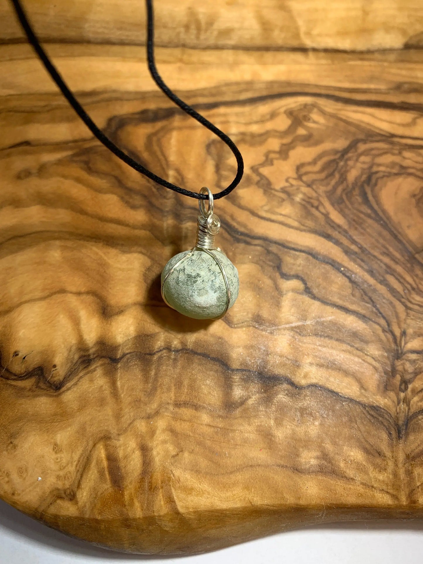 Prehnite Wire Wrapped Necklace       NCK-0503 Shop Wholesale Crystals