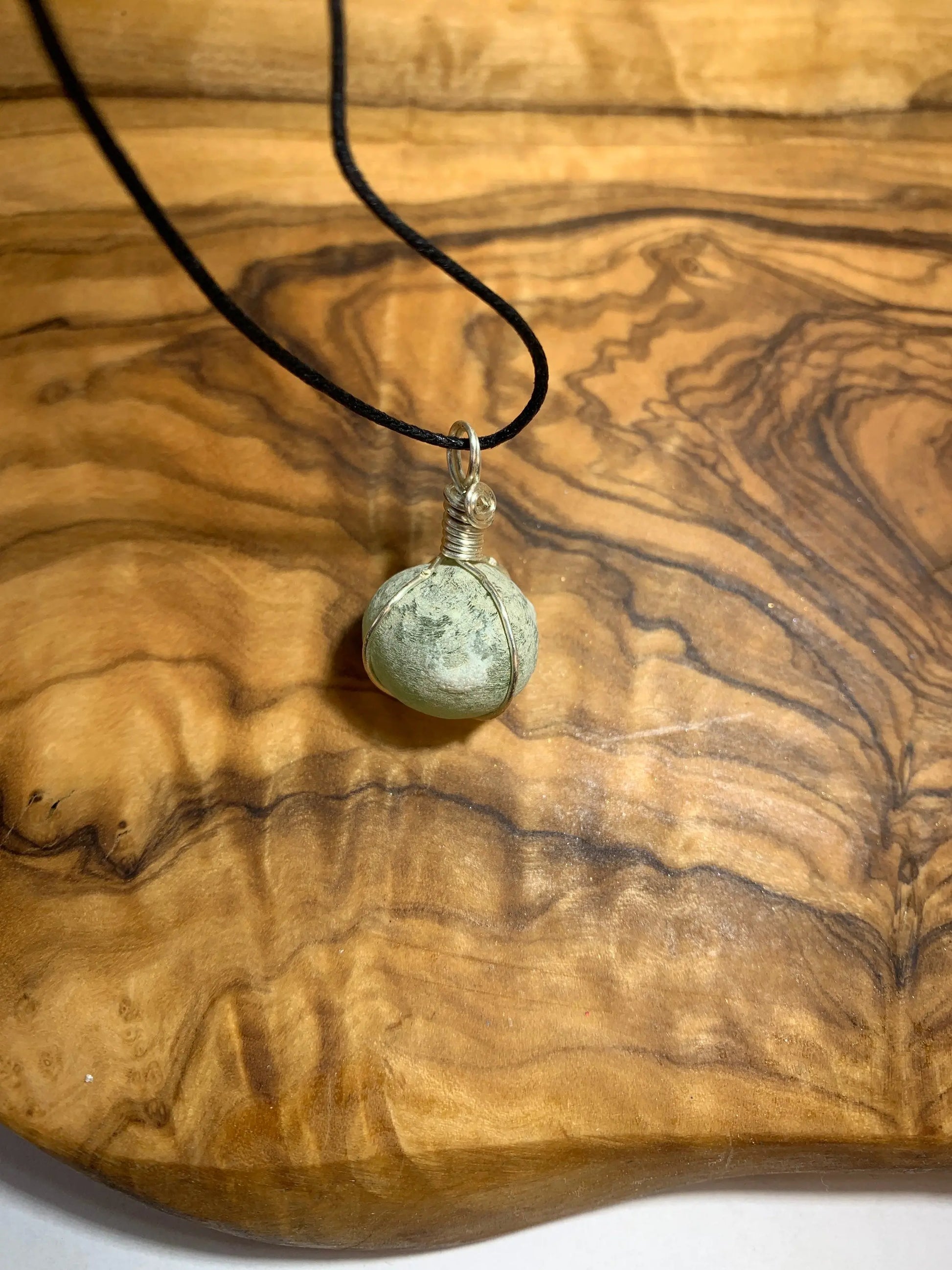 Prehnite Wire Wrapped Necklace       NCK-0503 Shop Wholesale Crystals