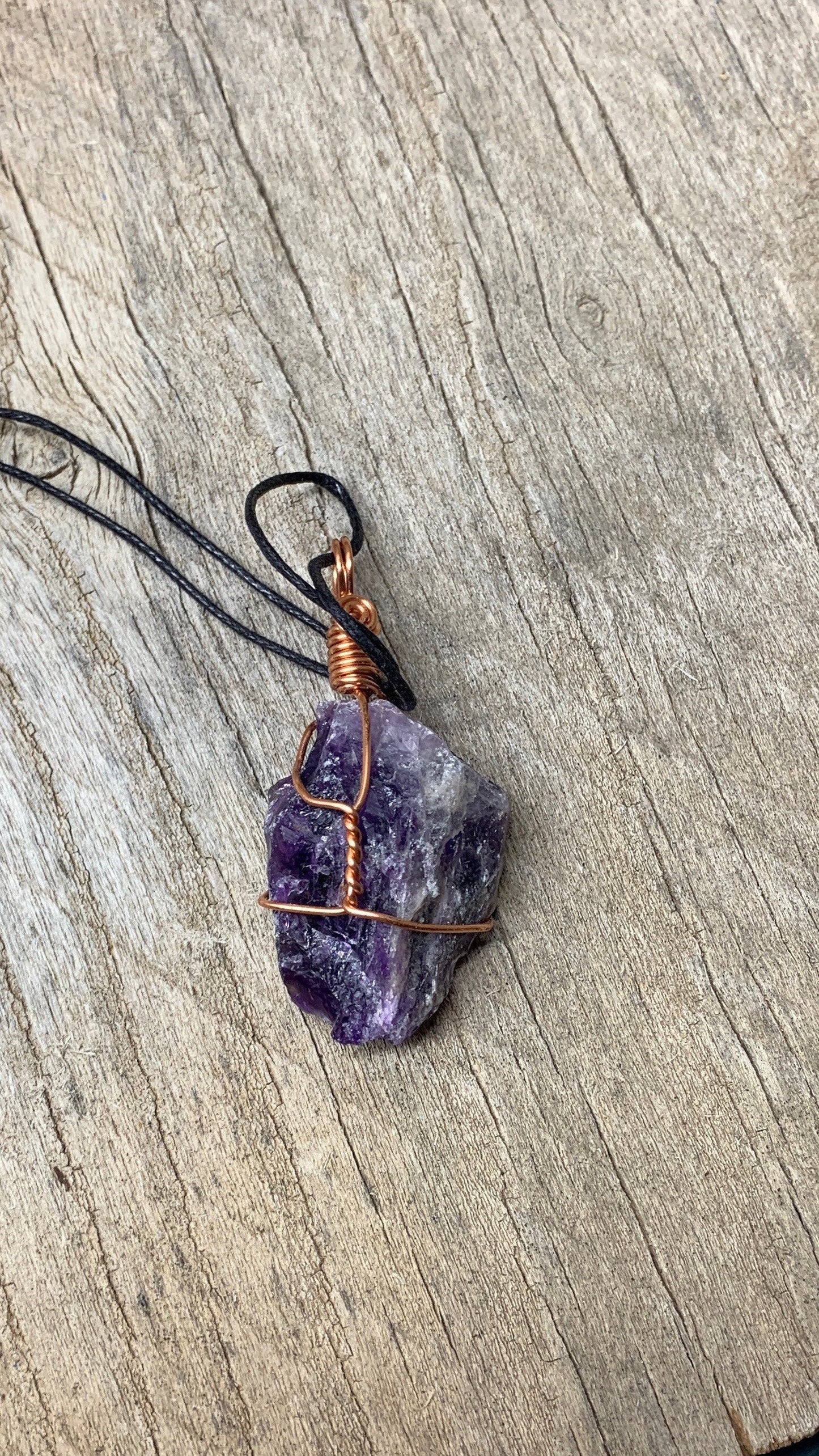 Amethyst Wire Wrapped Necklace            NCK-0509