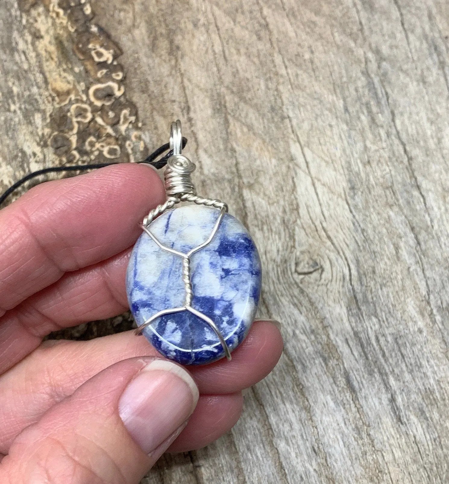 Sidalite Hand Made Wire Wrapped Necklace.              NCK-0504 Shop Wholesale Crystals