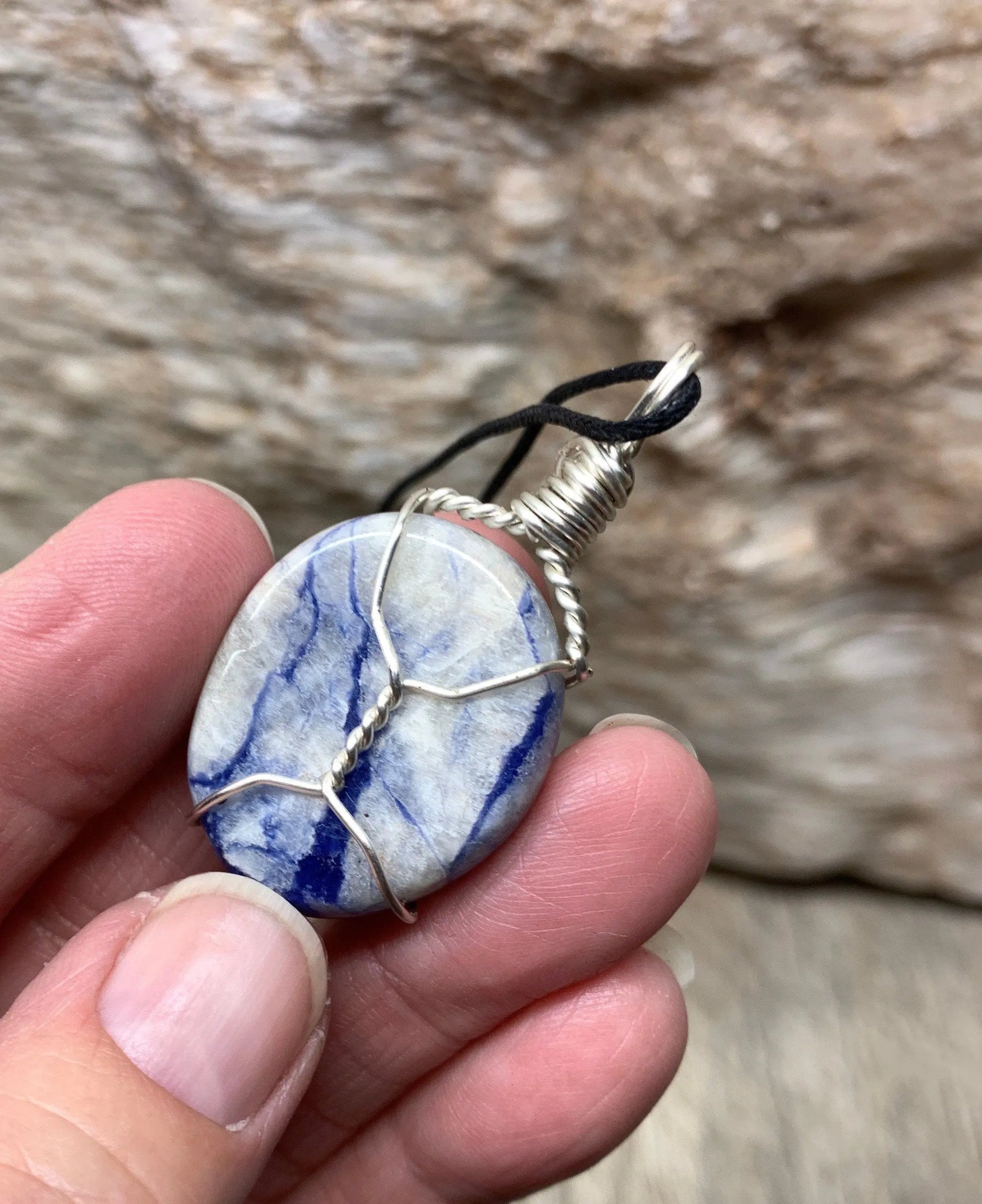 Sidalite Hand Made Wire Wrapped Necklace.              NCK-0504 Shop Wholesale Crystals