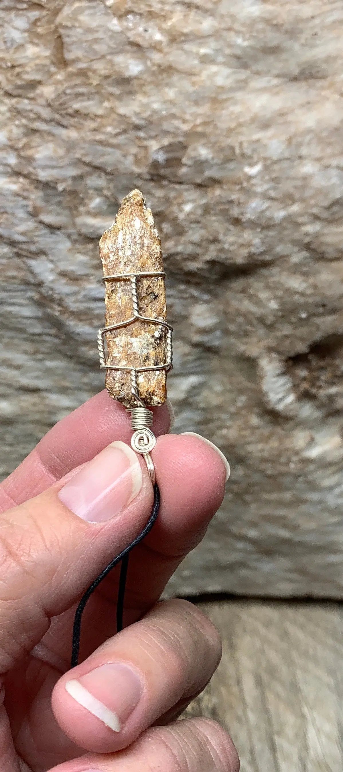 Red Kyanite Hand Made Wire Wrapped Necklace.              NCK-0485 Shop Wholesale Crystals