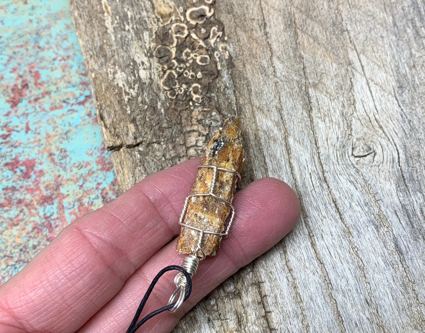 Red Kyanite Hand Made Wire Wrapped Necklace.              NCK-0485 Shop Wholesale Crystals