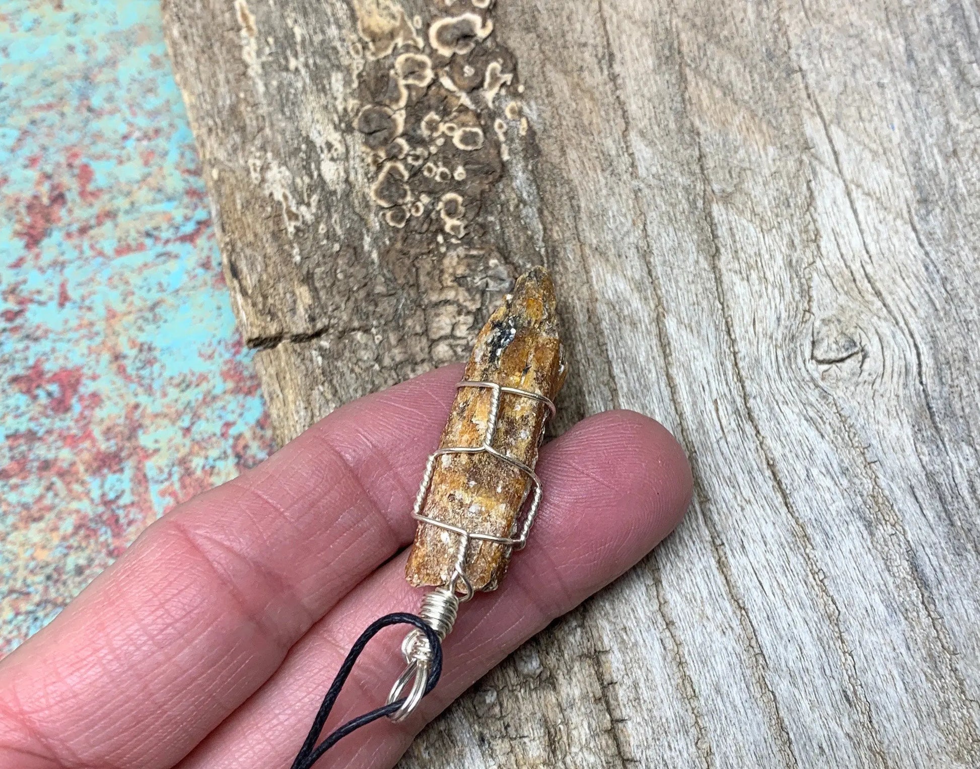 Red Kyanite Hand Made Wire Wrapped Necklace.              NCK-0485 Shop Wholesale Crystals