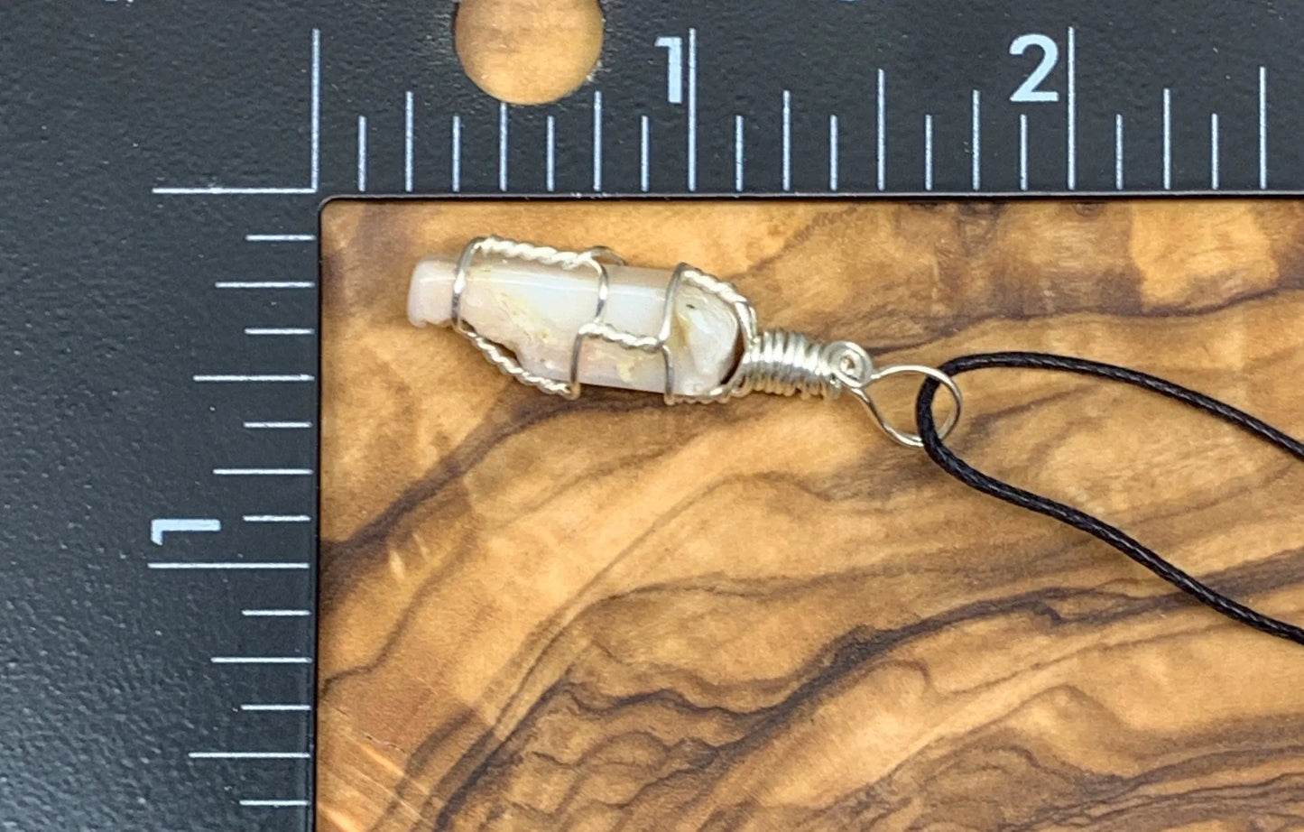 Pink Opal Hand Made Wire Wrapped Necklace.              NCK-0465 Shop Wholesale Crystals