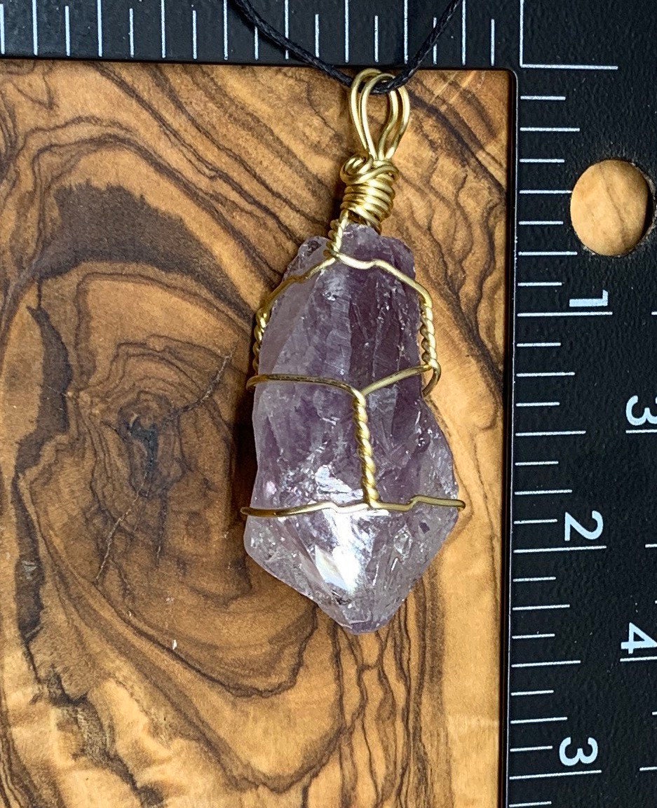 Amethyst Wire Wrapped Necklace         NCK-0452