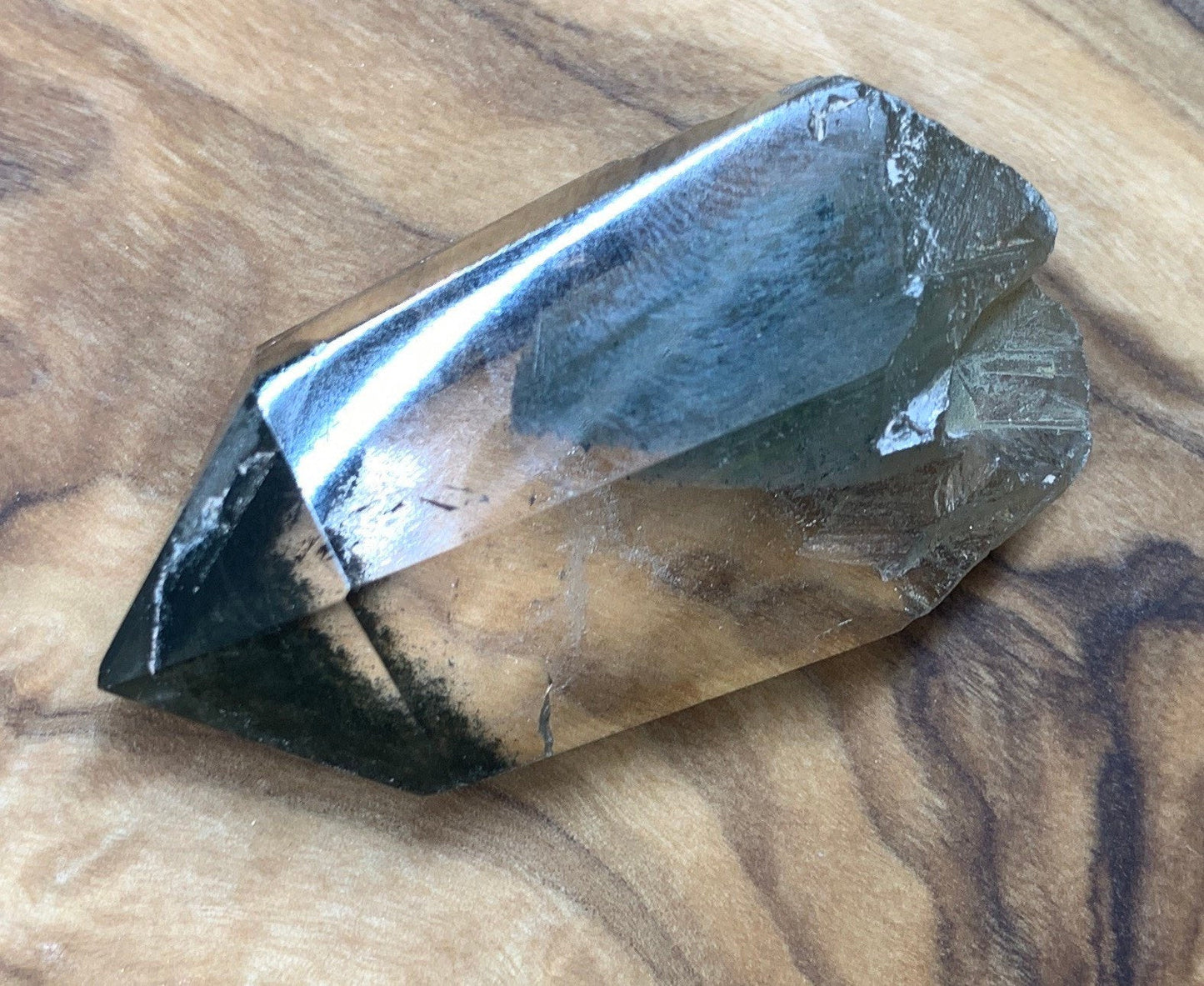 Phantom Chlorite Quartz Crystal.             Healing Stone for Physical Cleansing CRY-0349