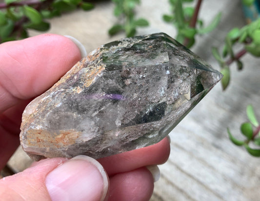 Phantom Chlorite Quartz Crystal.             Healing Stone for Physical Cleansing CRY-0347