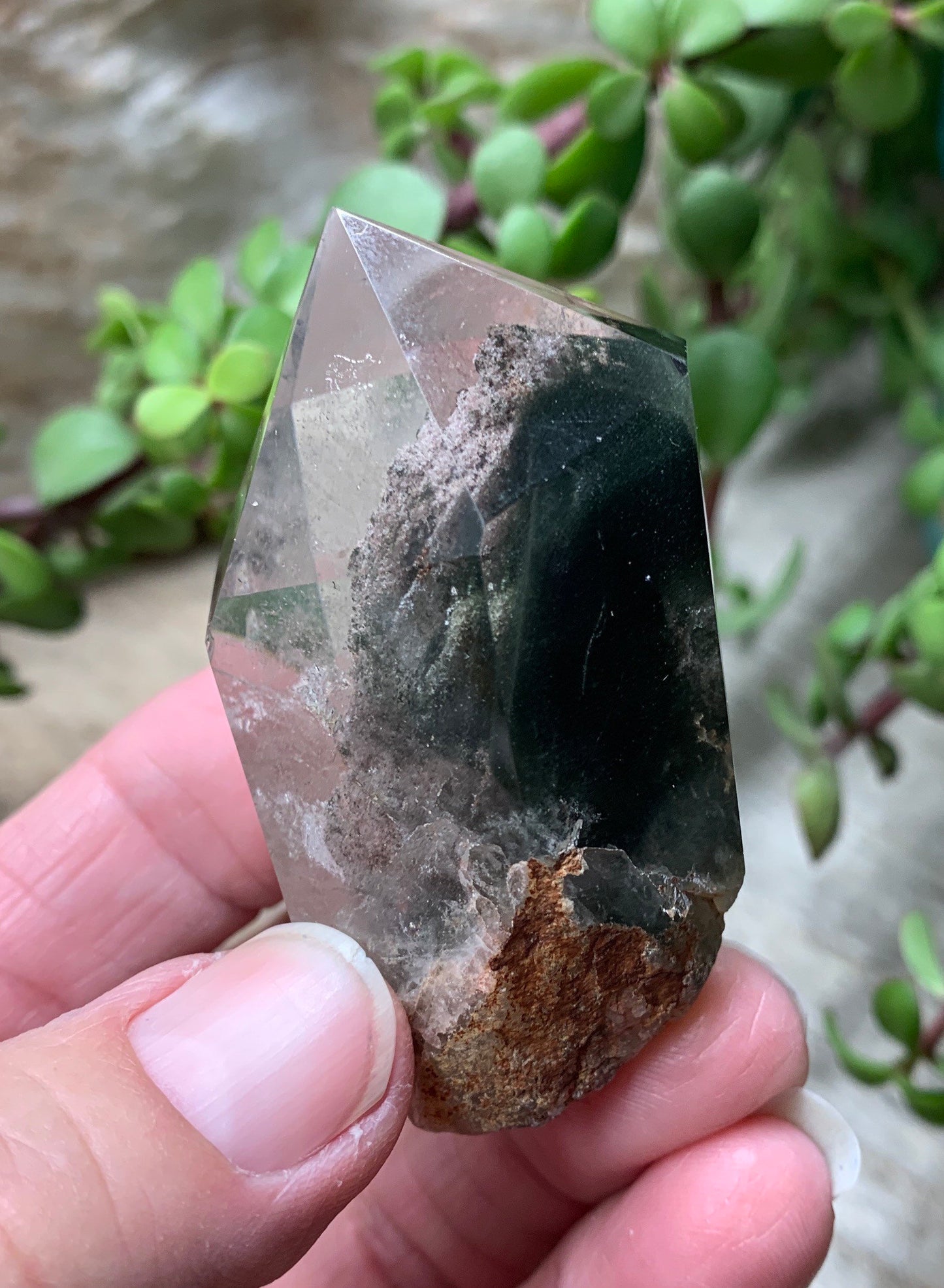 Phantom Chlorite Quartz Crystal.             Healing Stone for Physical Cleansing CRY-0347