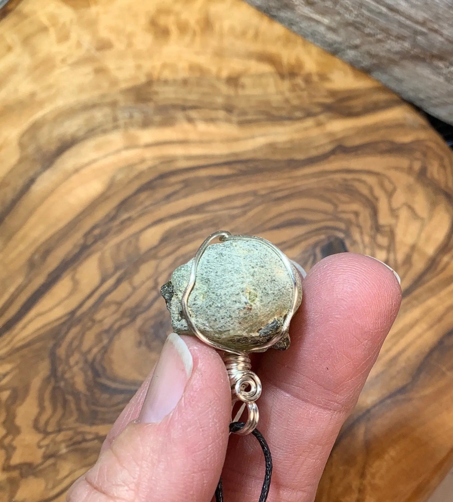 Prehnite Wire Wrapped Necklace    NCK-0535 Shop Wholesale Crystals