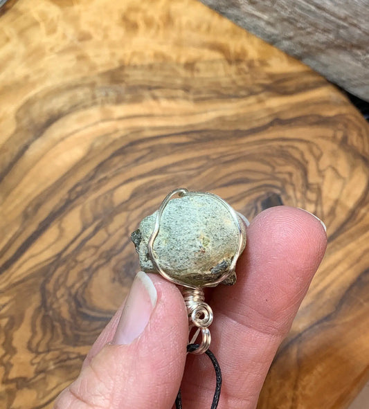 Prehnite Wire Wrapped Necklace    NCK-0535 Shop Wholesale Crystals