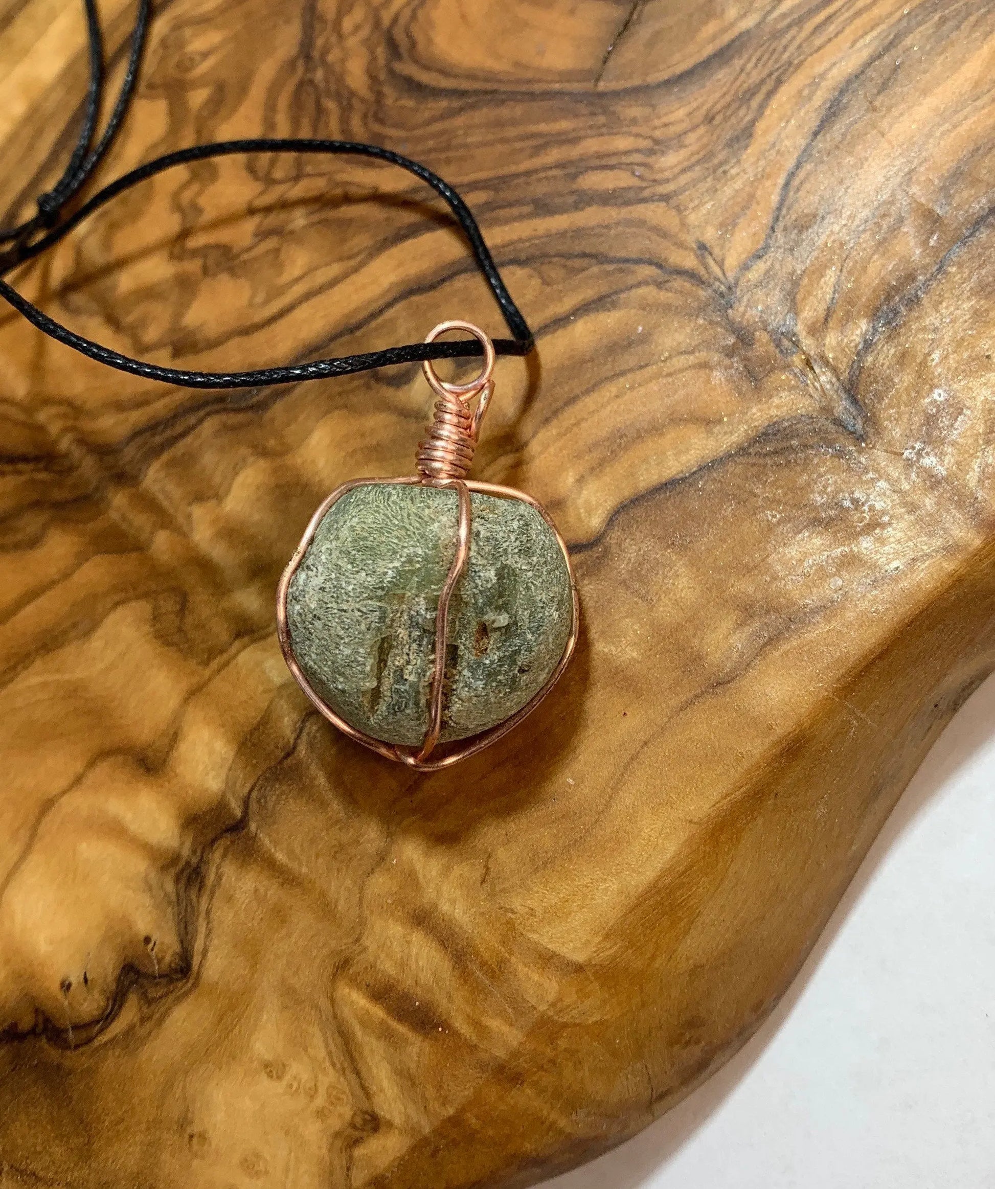 Prehnite Wire Wrapped Necklace    NCK-0506 Shop Wholesale Crystals