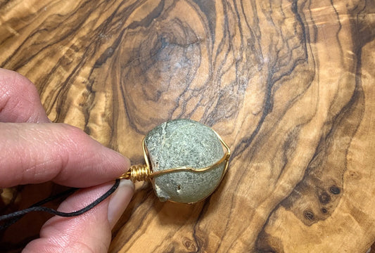 Prehnite Wire Wrapped Necklace    NCK-0544 Shop Wholesale Crystals