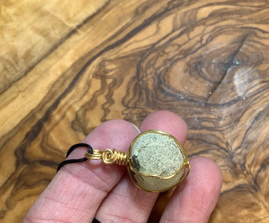 Prehnite Wire Wrapped Necklace    NCK-0536 Shop Wholesale Crystals