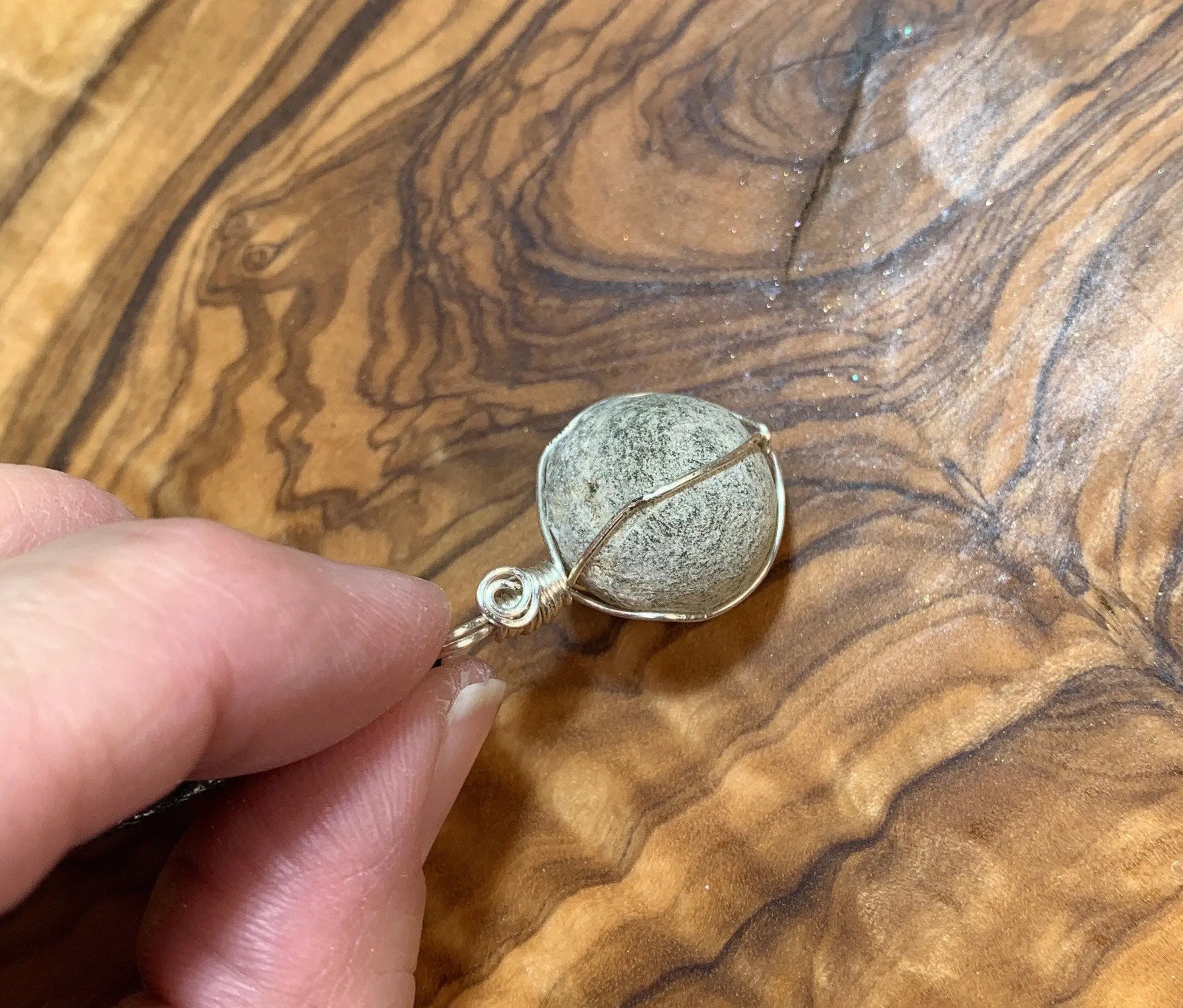 Prehnite Wire Wrapped Necklace    NCK-0533 Shop Wholesale Crystals